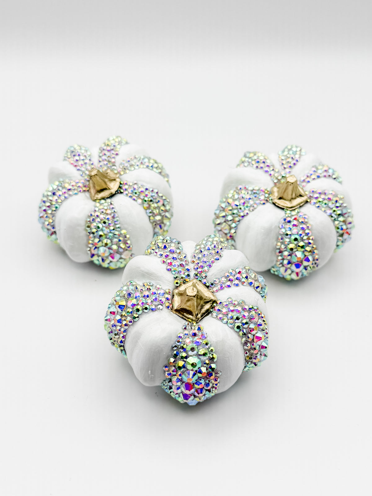 Tiny Pumpkin - Hand Bedazzled Prizm Sparkle Pumpkin