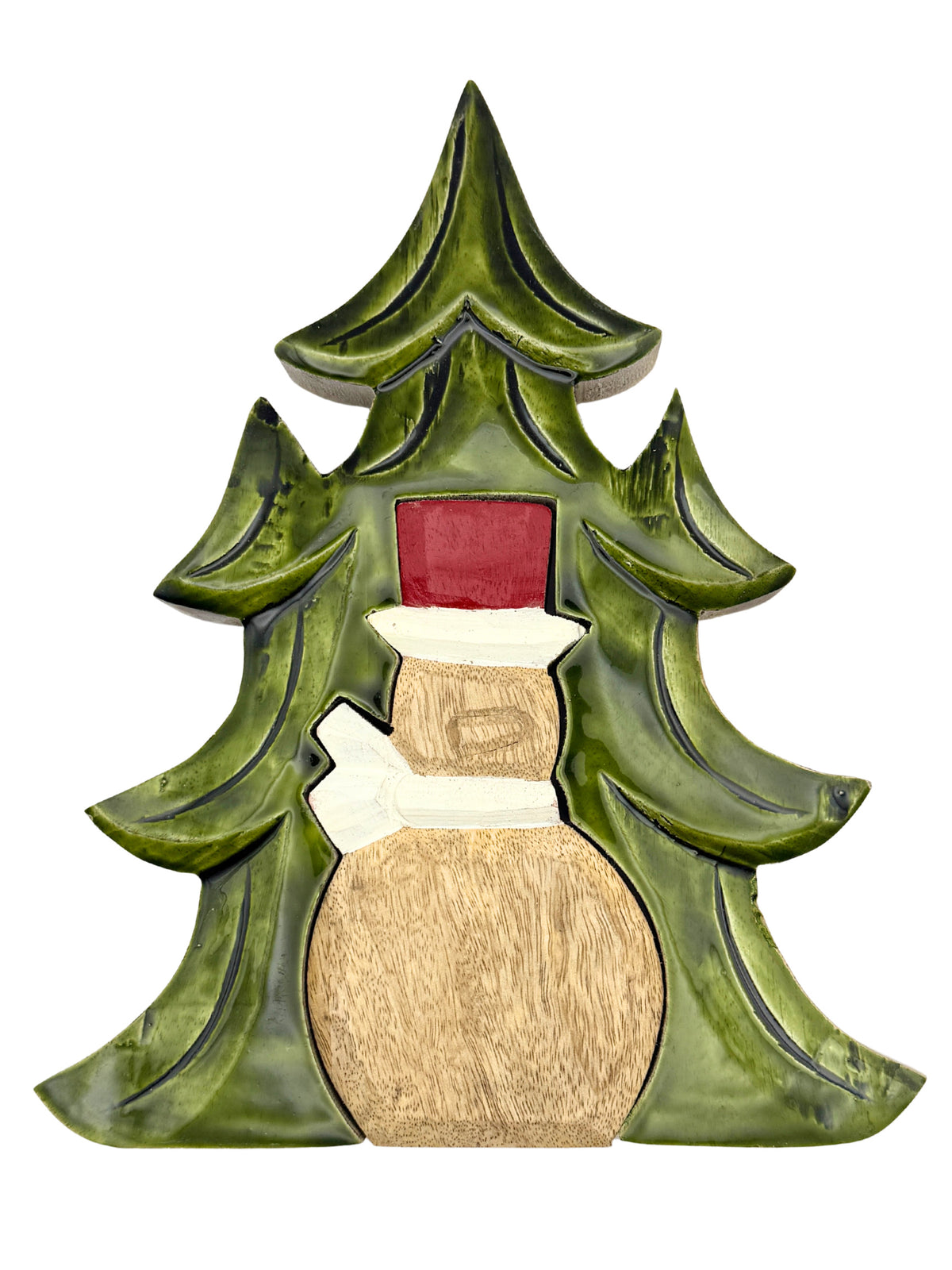 Snowman and Trees - Wood Decor