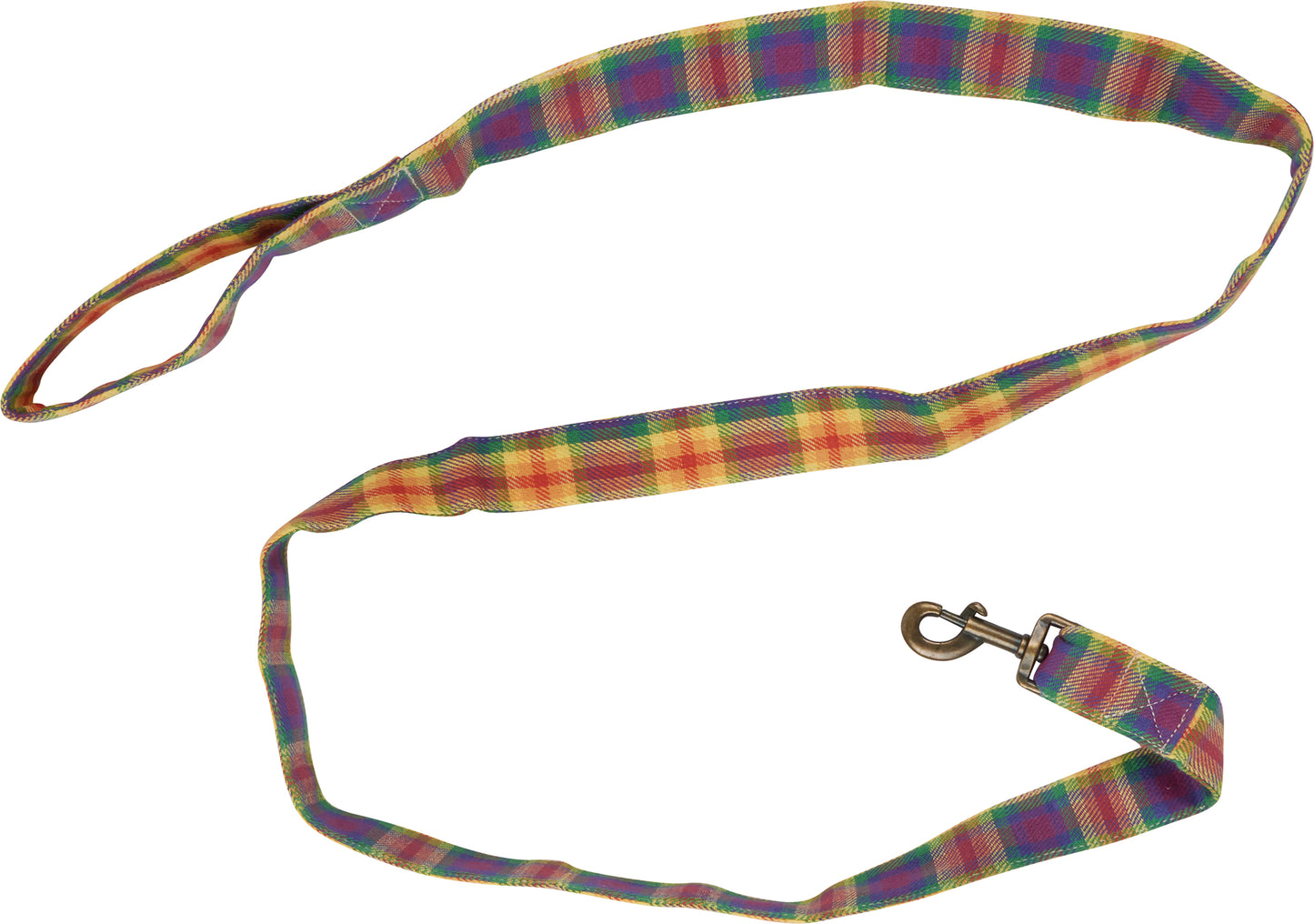 Dog Leash - Rainbow Plaid