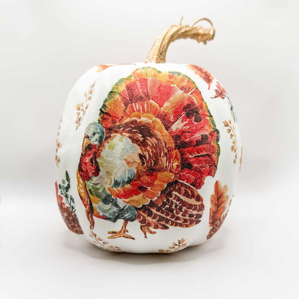 Medium Pumpkin - Autumn Florals Turkey