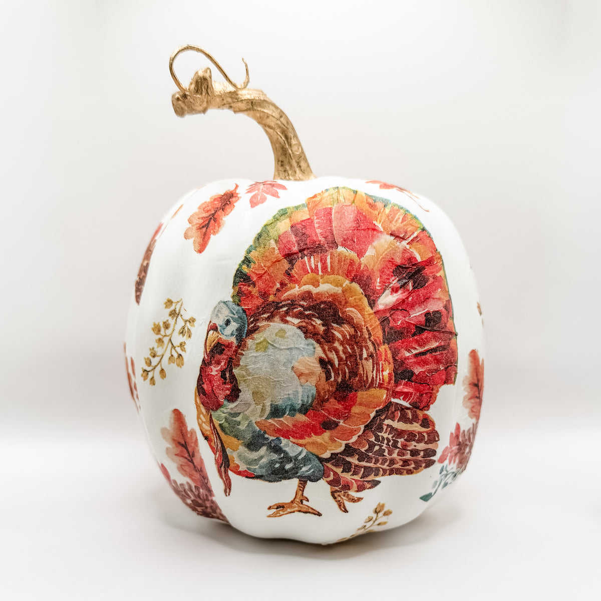 Medium Pumpkin - Autumn Florals Turkey