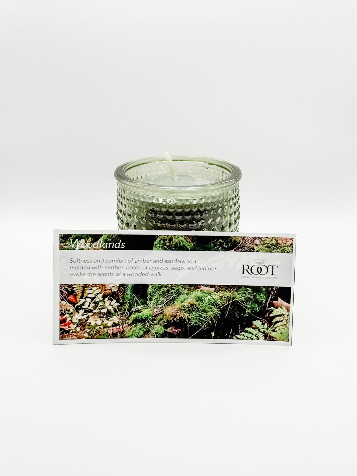 Root Candle - Woodland - Glass Votive and Candle bundle