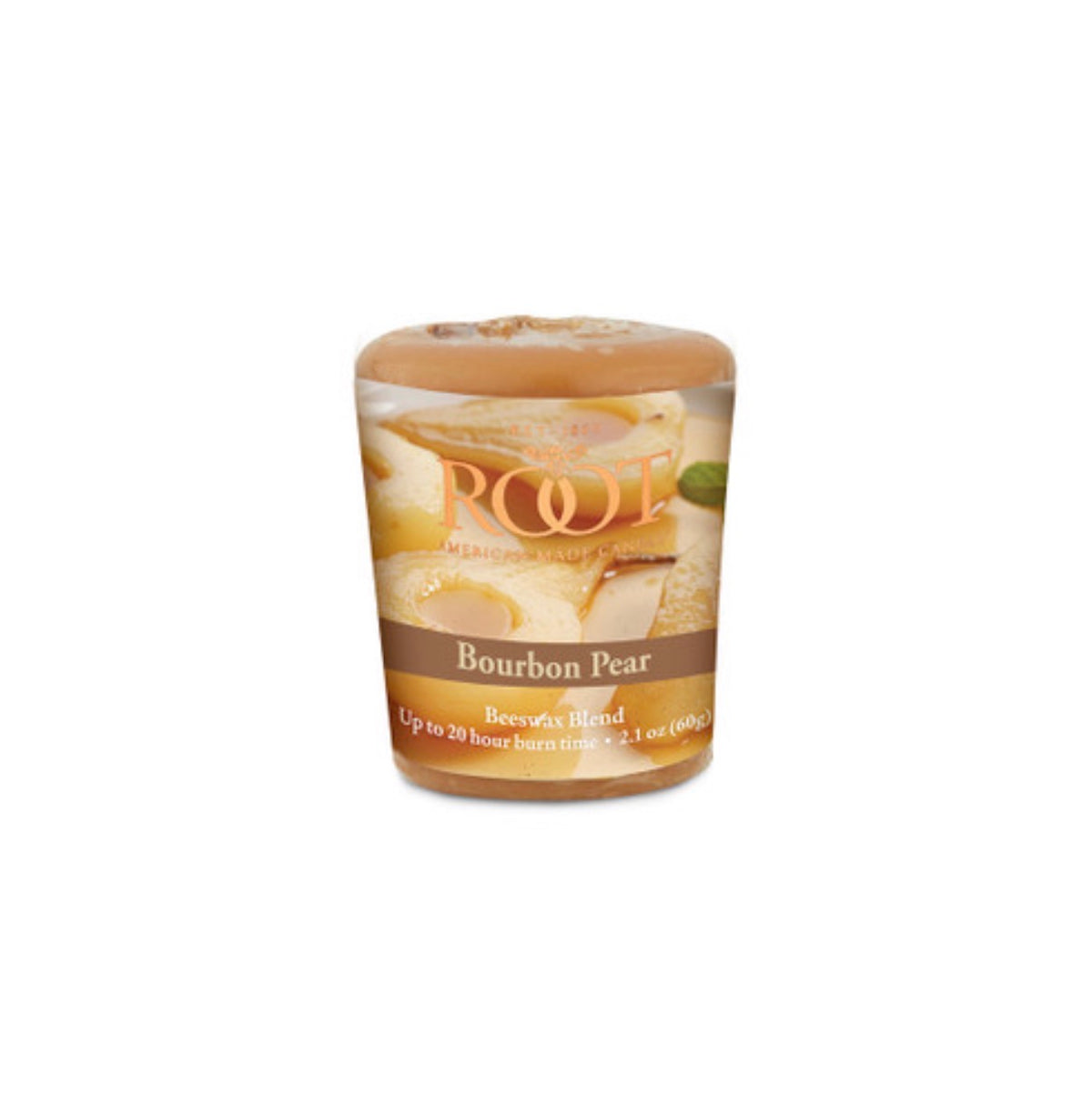 Root Candle - Bourbon Pear - Glass Votive and Candle bundle